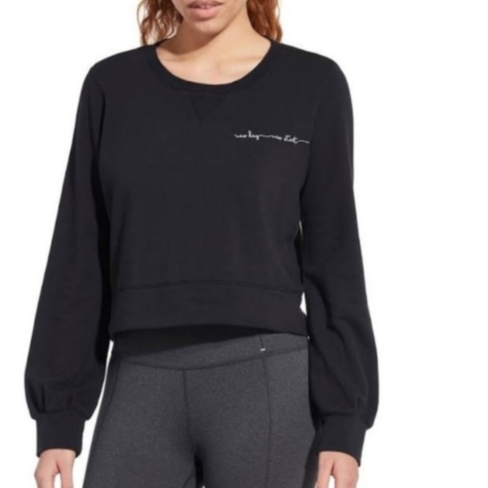Calia “new day new start” cropped hoodie